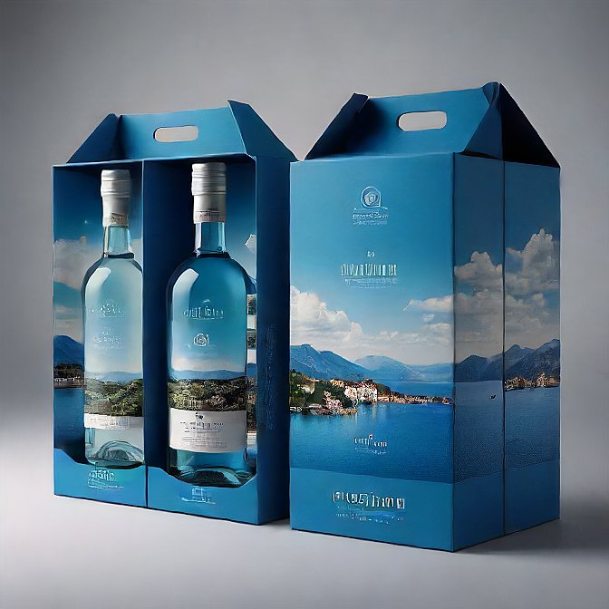 haptisches Design für die Produktverpackung von Flaschen