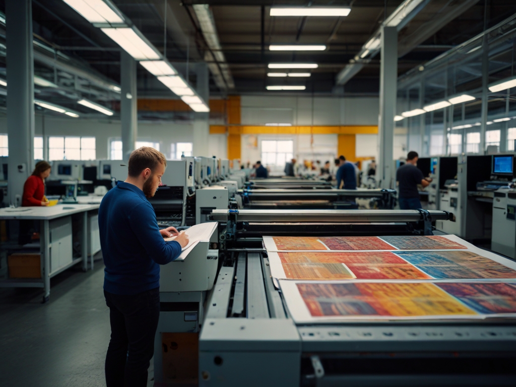 Blick in eine grosse Print-Produktion in einer Druckerei in Bonn