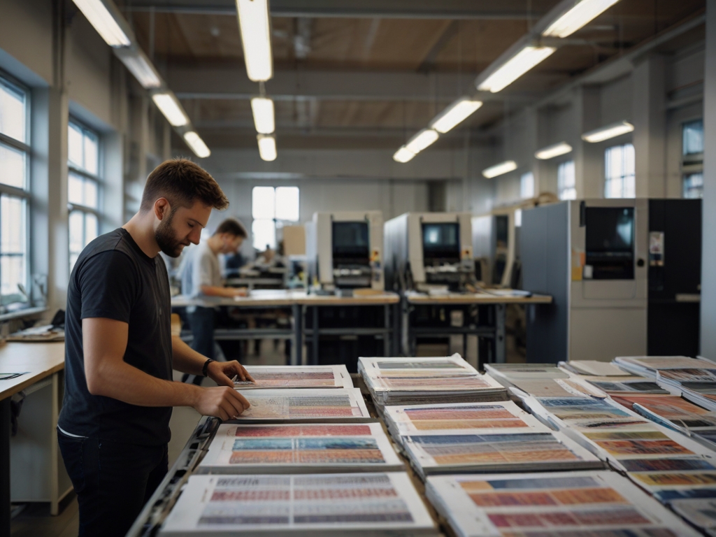 Print-Produktioner gesucht: Qualitätskontrolle in einer Druckerei in Bonn