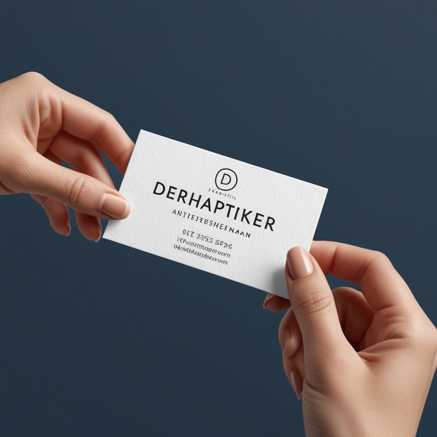 Der Haptiker helle hochwertige Visitenkarte