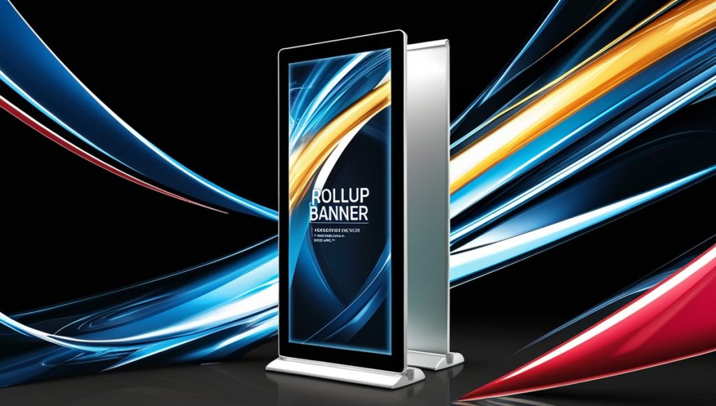 Doppelseitiges Roll-Up Display