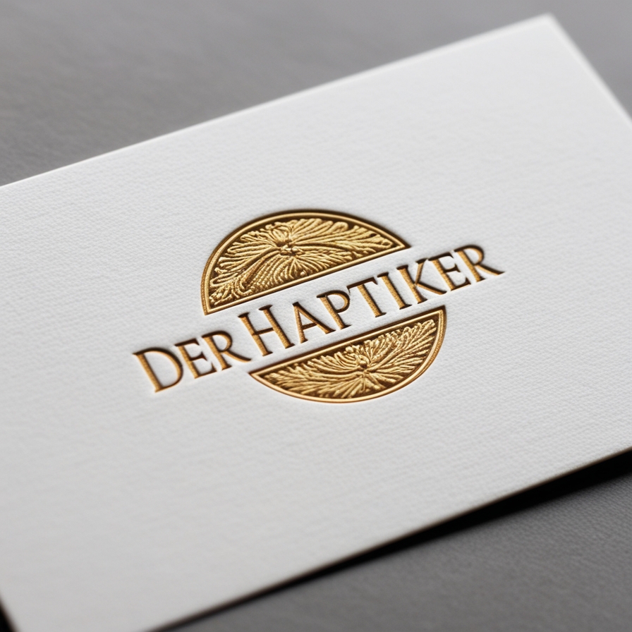 Farben für exklusive Visitenkarten: Edele Visitenkarte im Letterpress-Druck Gold auf Weiß