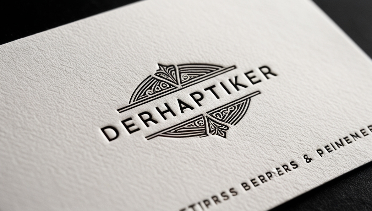 Beispiel für hochwertige Visitenkarten mit Prägedruck – elegant und einzigartig.