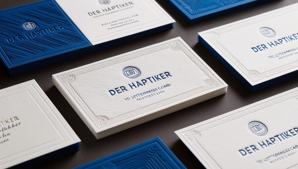 Individuelle Visitenkarte mit Letterpress-Verfahren