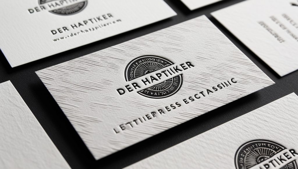 Letterpress-Visitenkarte mit Prägung