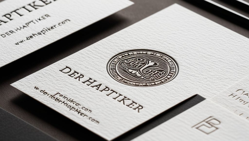 Letterpress-Visitenkarte mit aufwändiger Prägung