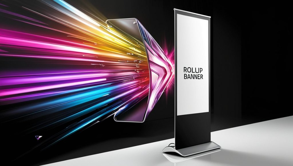 Roll-Up Display mit LED-Beleuchtung