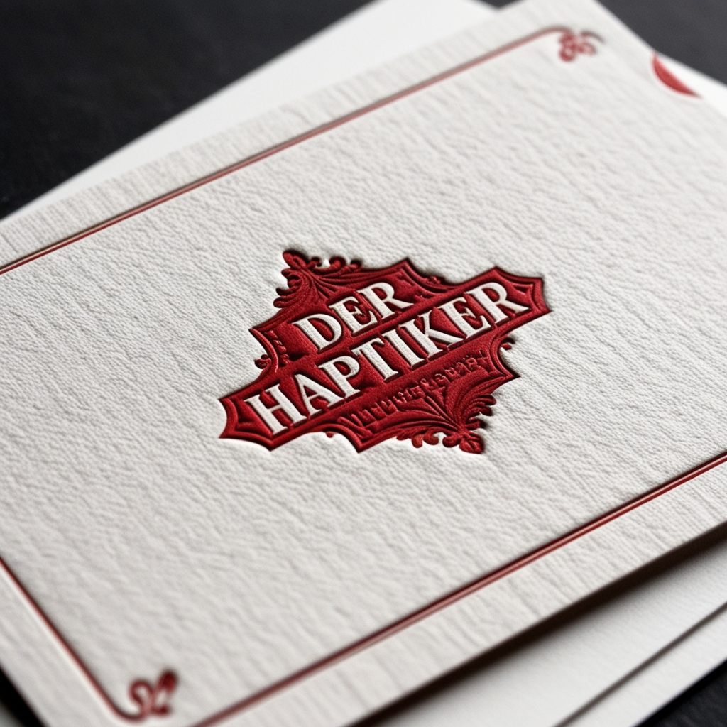 Visitenkarte Letterpress in Rot-Weiß