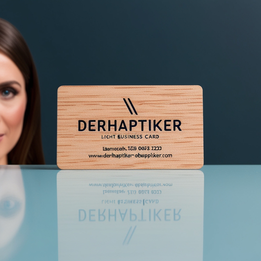 Visitenkarte aus Holz kaufen - hell