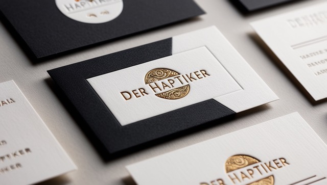 Exklusive Visitenkarte durch Gestaltung Haptik und Prägung
