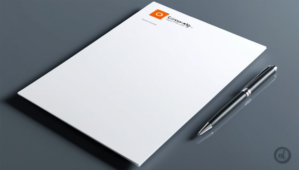 Grafikdesign Briefpapier mit hochwertigem Kugelschreiber