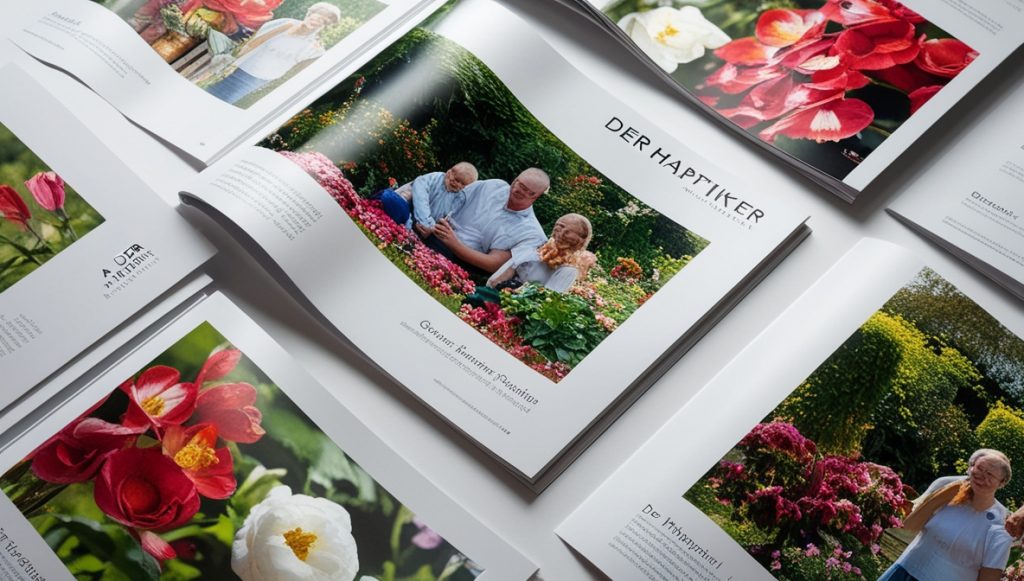 Grafikdesign für Produktblätter Garten, Digitaldruck, kleine Auflage