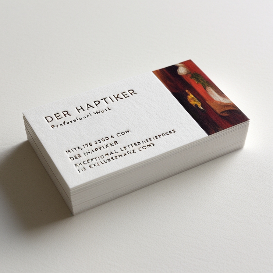 Letterpress-Visitenkarten auf Baumwollpapier