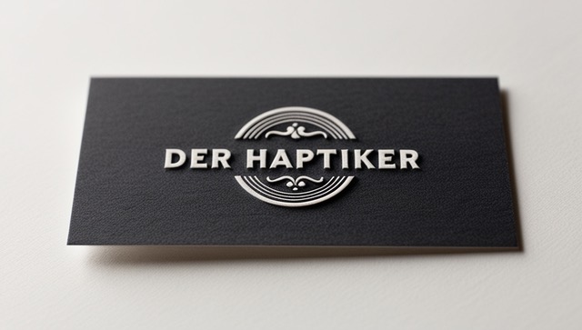 Veredelung einer Visitenkarten per Heißfolienprägung