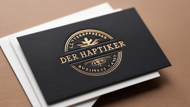 ausgefallene Visitenkarten Letterpress mit Farbschnitt