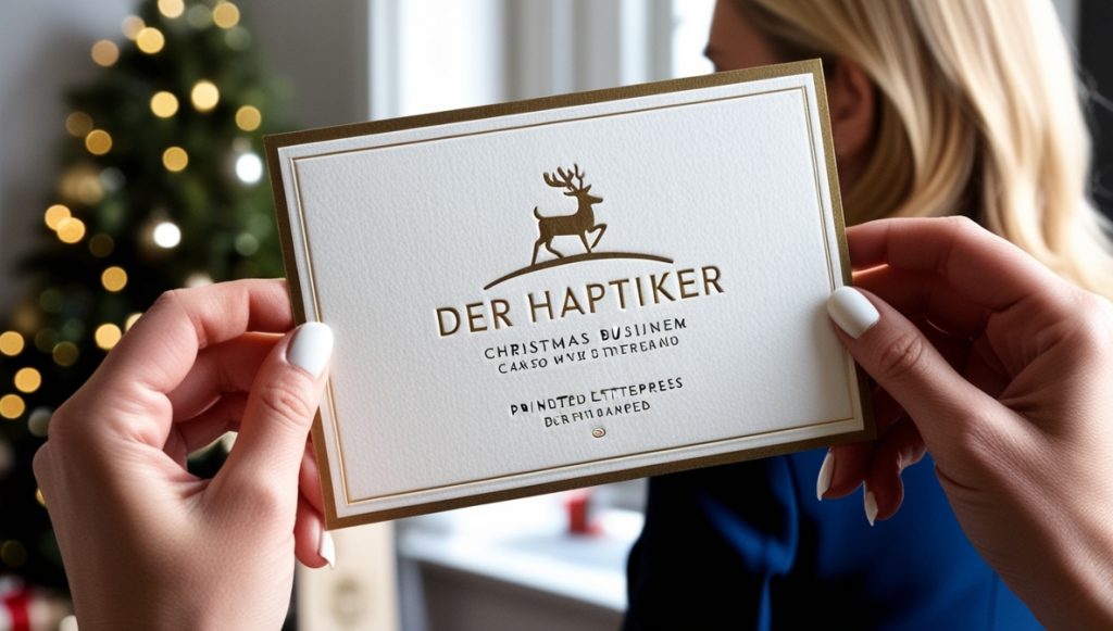 Weihnachtskarte drucken Bonn mit Hirsch